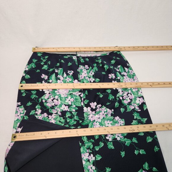TALBOTS The Oprah Magazine Feminine Romantic Preppy Blue Floral Skirt Size 12. - Picture 16 of 16